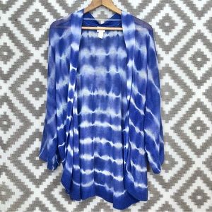 Chico’s Blue Purple White Lightweight Cardigan Sweater